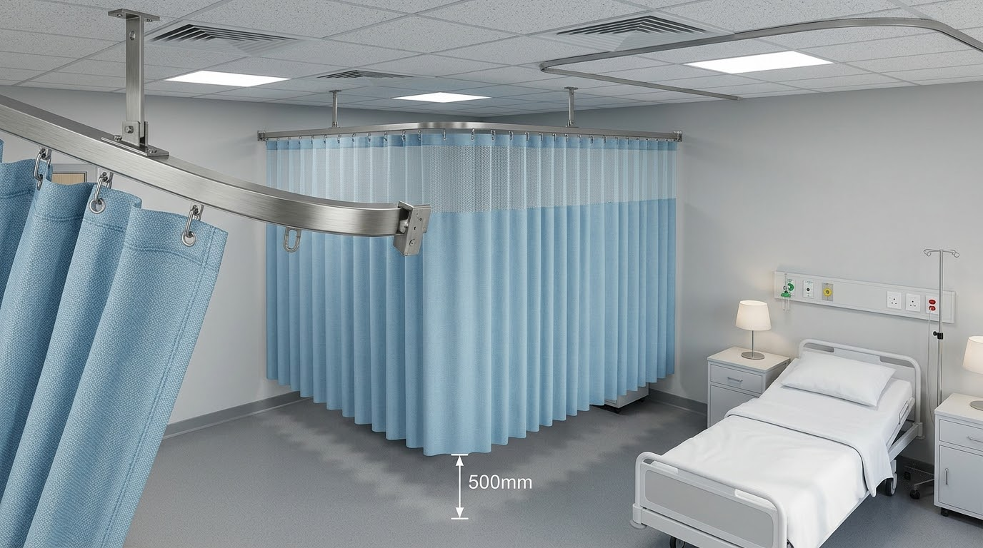 Hospital Fabric Railing Screen Separator